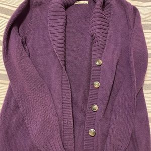 Purple cardigan with buttons